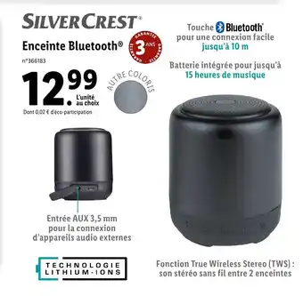 Lidl Enceinte Bluetooth® offre