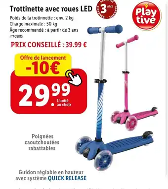 Trottinette avec roues LED 3