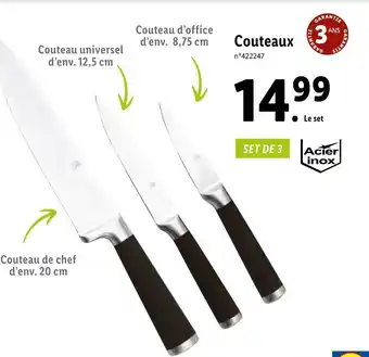 Lidl Couteaux offre