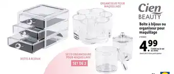 Lidl Boîte à bijoux ou organiseur pour maquillage offre
