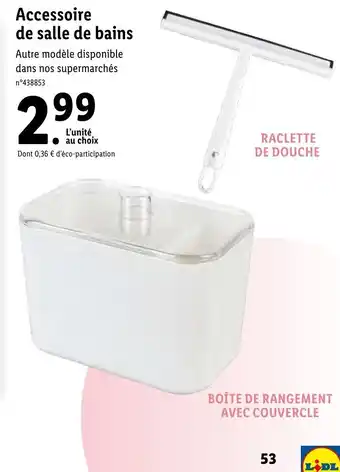 Lidl Accessoire de salle de bains offre