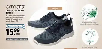 Lidl Sneakers ou sabots femme offre