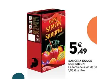 Intermarché SANGRIA ROUGE DON SIMON offre