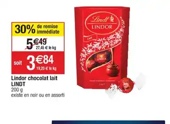 Cora x Carrefour Lindor chocolat lait LINDT offre