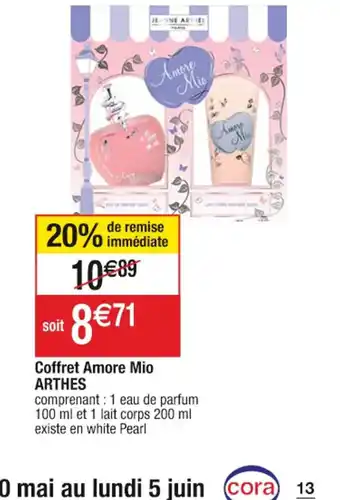 Cora x Carrefour Coffret Amore Mio ARTHES offre
