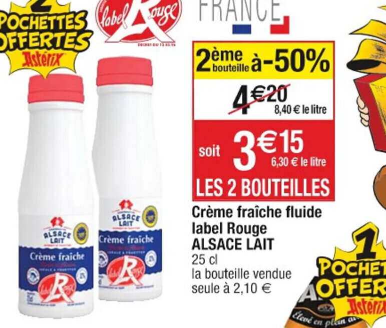 Cora Crème fraîche fluide label Rouge offre