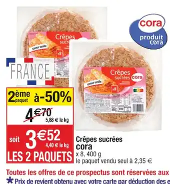 Crêpes sucrées cora