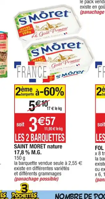 Cora x Carrefour SAINT MORET nature 17,8% M.G. offre