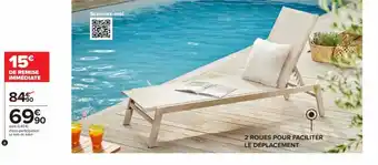 Carrefour Bain de soleil aluminium sable offre