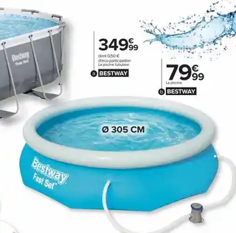 Carrefour Piscine gonflable autoportante bleu offre