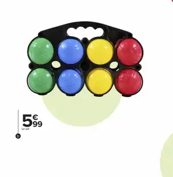 Carrefour Set de 8 boules de pétanque offre