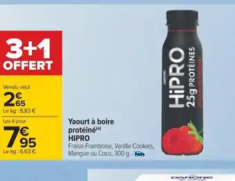 Carrefour Yaourt à boire protéiné(⁰) HIPRO offre