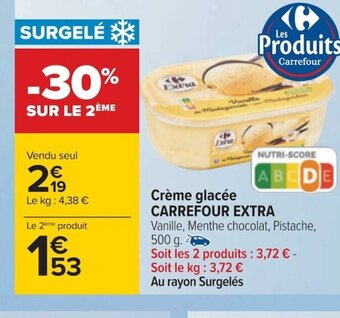 Carrefour Crème glacée CARREFOUR EXTRA offre