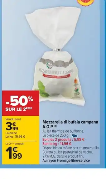 Carrefour Mozzarella di bufala campana A.O.P.(n) offre