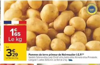 Carrefour Pommes de terre primeur de Noirmoutier I.G.P offre