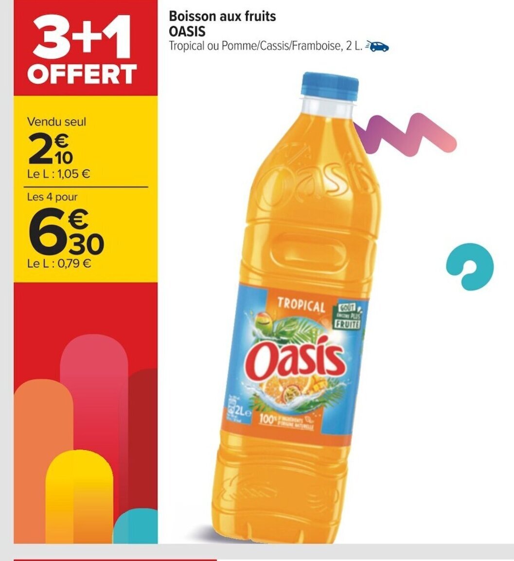Carrefour Boisson aux fruits OASIS offre