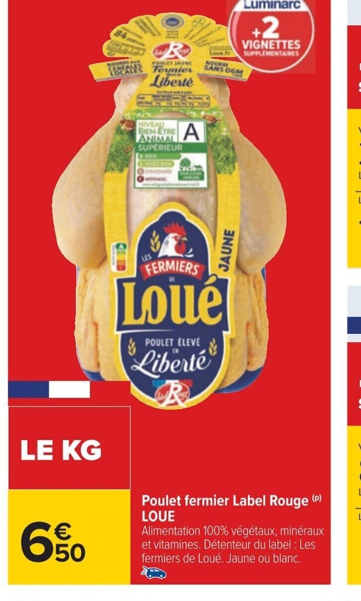 Carrefour Poulet fermier Label Rouge (P) LOUE offre
