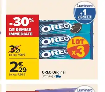 Carrefour OREO Original 3 x 154 g. offre