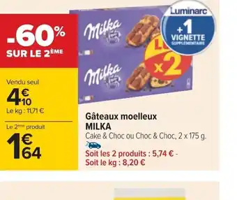 Carrefour Gâteaux moelleux MILKA offre