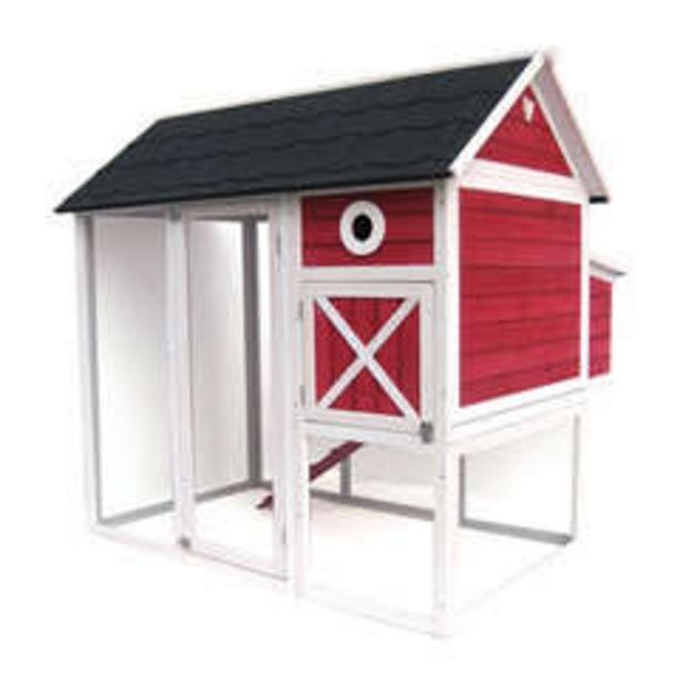 Truffaut Poulailler p'tit chou en bois red cherry 3 poules - 150x123x140,7 cm offre