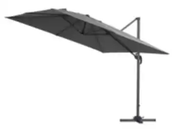 E.Leclerc Brico Parasol jardin déporté alu sun 3 - carré - 3 x 3 m - gris offre