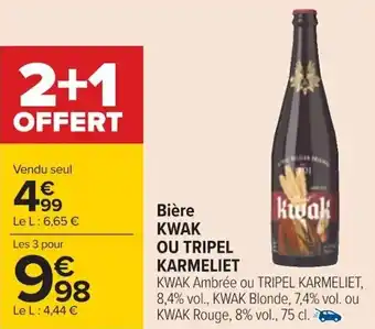 Bière KWAK OU TRIPEL KARMELIET