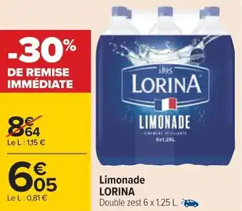 Carrefour Limonade LORINA offre