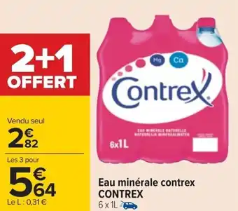 Carrefour Eau minérale contrex CONTREX 6x1L offre