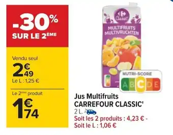 Carrefour Jus Multifruits CARREFOUR CLASSIC' offre