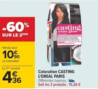 Carrefour Coloration CASTING L'OREAL PARIS offre