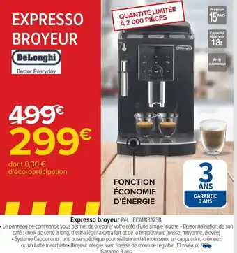 Carrefour Expresso broyeur offre