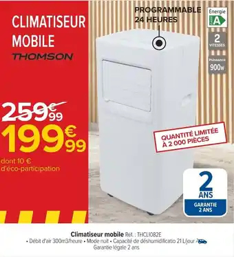 Carrefour Climatiseur mobile offre