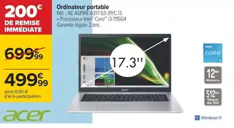 Carrefour Ordinateur portable offre