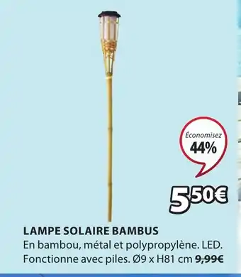 JYSK Lampe Solaire Bambus offre