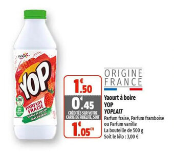 Coccinelle Supermarché Yaourt à boire YOP YOPLAIT offre