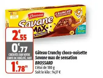 Gâteau Crunchy choco-noisette Savane max de sensation BROSSARD