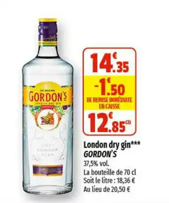 Coccinelle Supermarché London dry gin*** GORDON'S offre