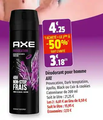 Coccinelle Supermarché Déodorant pour homme AXE offre