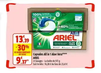 Coccinelle Supermarché Capsules All in 1 Aloe Vera**** ARIEL offre