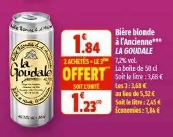 Bière blonde a l'ancienne LA GOUDALE