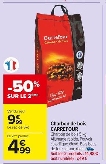 Carrefour Market Carrefour charbon de bois offre
