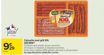 Carrefour Socopa caissette maxi grill xxl offre