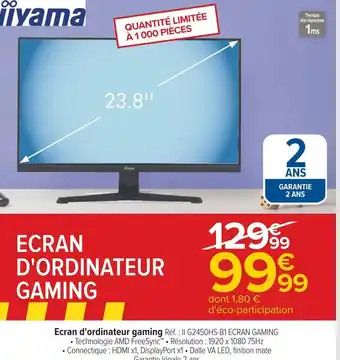 Iiyama ecran d'ordinateur gaming