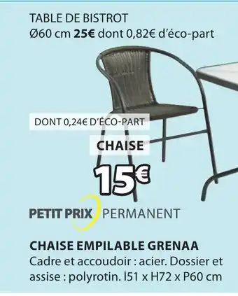 JYSK Chaise Empilable Grenaa offre