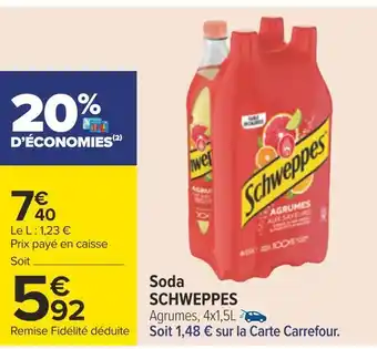 Carrefour Schweppes soda offre