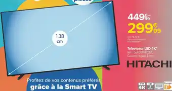 Carrefour Hitachi téléviseur led 4k offre
