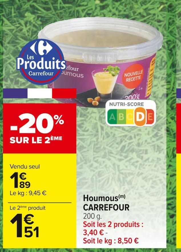 Carrefour Market Carrefour houmous offre