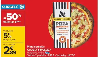 Carrefour Crosta & mollica pizza surgelée offre