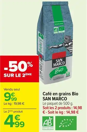 San marco café en grains bio