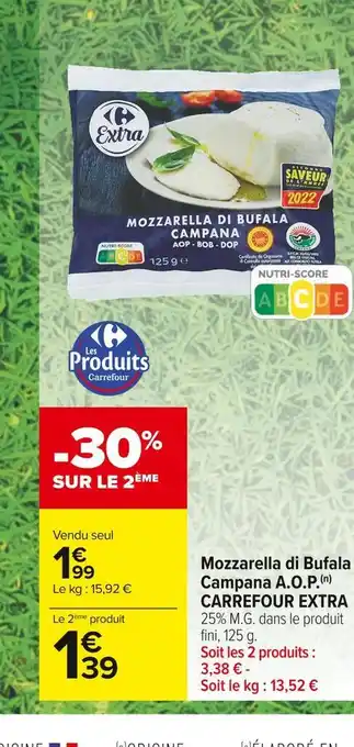 Carrefour Market Carrefour extra mozzarella di bufala campana a.o.p. offre